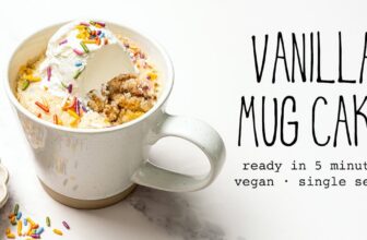 Vanilla Mug Cake (Easy + Vegan)