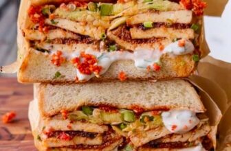 Roasted Garlic Coconut Tofu Sandwich