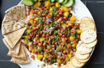 Samosa Chaat Platter (Spiced Potato and Chickpea Platter)